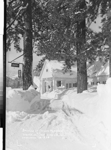 "Station at Child's Meadows" on Lassen Volcanic Highway, Calif