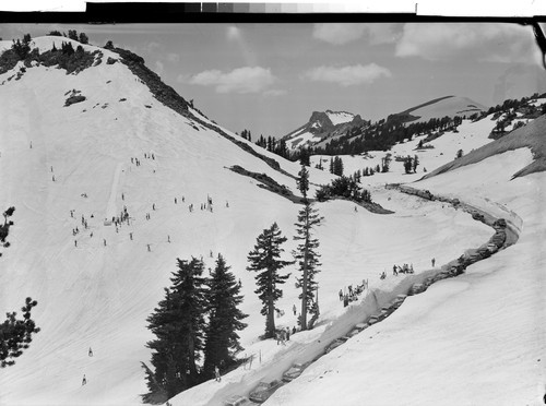 Summer Skiing in Lassen National Park, Calif