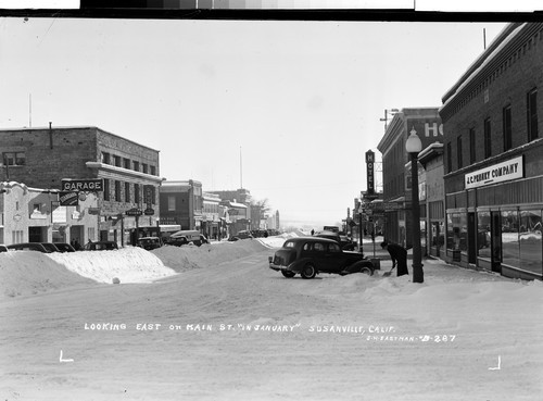 Looking east on Main St. "In January" Susanville, Calif