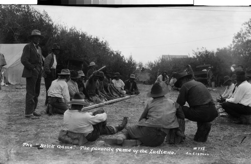 The "Stick Game." The favorite game of the Indians