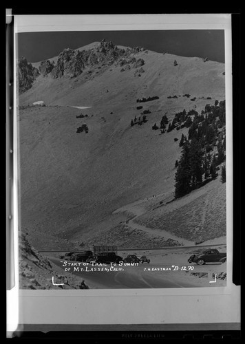 "Start of Trail to Summit" of Mt. Lassen, Calif