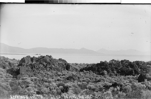 Lava Bed and Tule Lake Beyond, Modoc-Co.-Cal