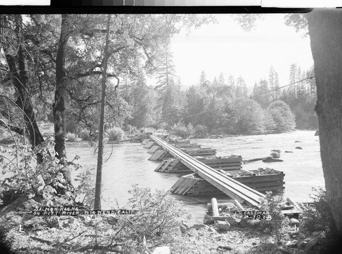 "Salmon Racks" on Pitt River, Big Bend, Calif