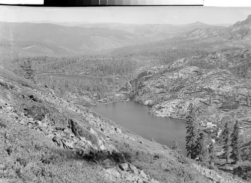 "Upper & Lower Salmon Lakes" in Lakes Basin Recreational Area, Calif