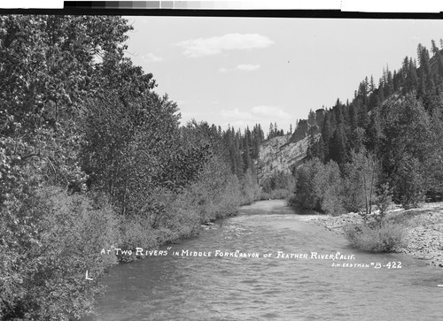 At "Two Rivers" in Middle Fork Canyon of Feather River, Calif