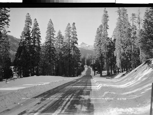 Brokeoff Peak from Highway near Mineral, Calif