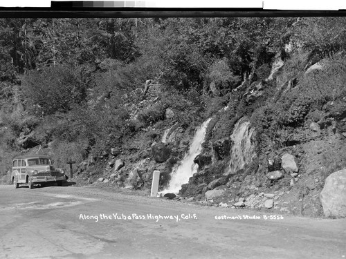 Along the Yuba Pass Highway, Calif