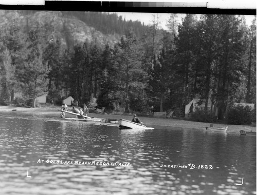 At Gold Lake Beach Resort, Calif