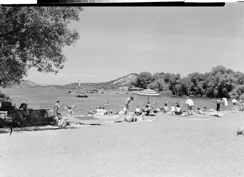 A Beach at Clear Lake, Lake Co., Calif