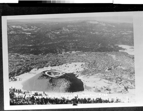 "Cinder Cone" from the Air. Lassen Nat. Park, Calif