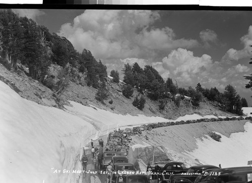 "At Ski Meet-July 1st," in Lassen Natl. Park, Calif