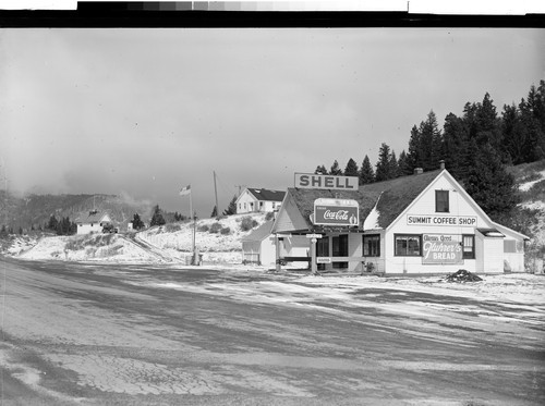 The Siskiyou Summit Coffee Shop, Oregon Elevation 4466 Ft