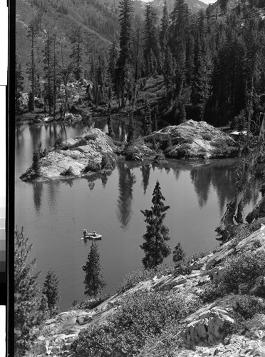 One of the Cudahy Lakes, Marble Mt. Primitive Area, Calif