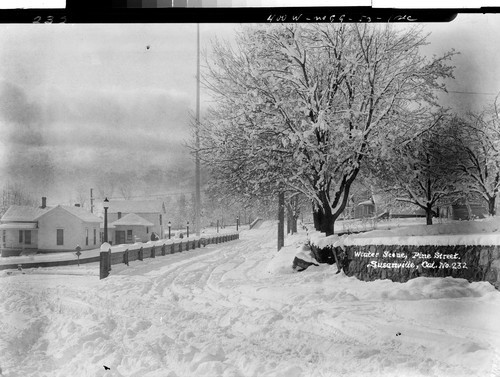 Winter Scene, Pine Street. Susanville, Cal