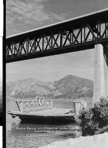 Auto Ferry on Shasta Lake, Calif