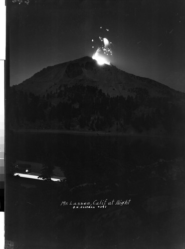 Mt. Lassen, Calif. at Night