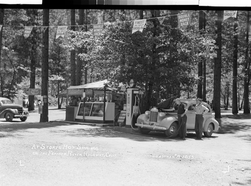 "At Stokes Hot Springs" on the Feather River Highway, Calif