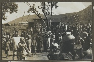 At an African railway station, Tanzania, ca.1930-1940