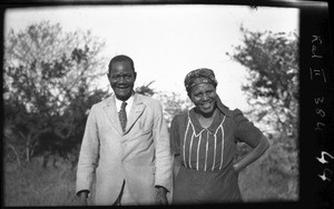 African man and woman, Africa, ca. 1940-1950