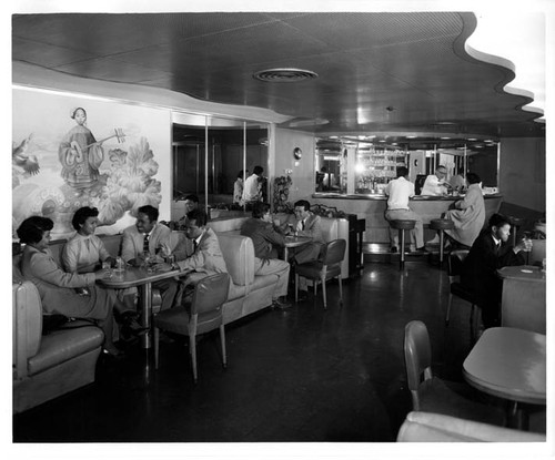 "Cathay Bar SS PRES. WILSON. 7-13/54. HVW. Speciall assignment not a '54 trip' neg