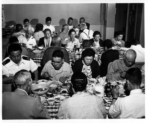 "3rd class dining room - PW. HVW '54"