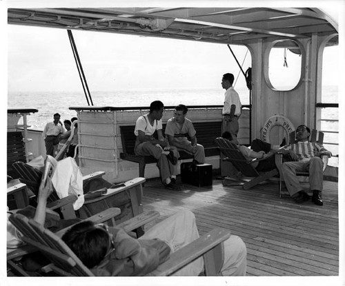 "3rd class deck lounging area P.W."