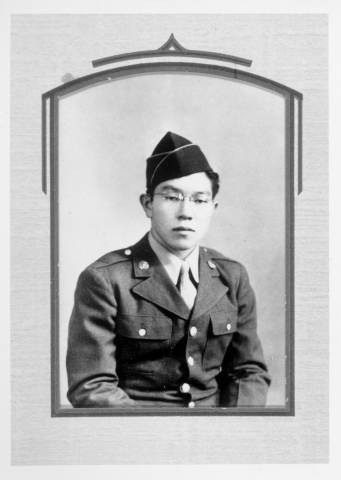 Portrait of Masaru Nakagaki in military uniform