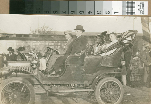 A REO touring car in Turlock, California, circa 1907