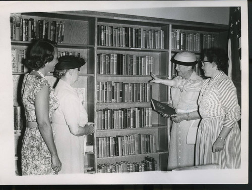 Mary and Katherine Sorensen at the Sorensen Library Dedication, Whittier, California