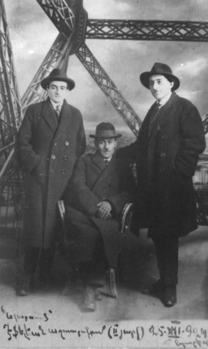 Armenian men on Eiffel Tower