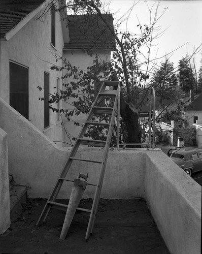 Balcony with ladder