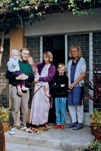 Danish Bangladesh Leprosy Mission/DBLM, Thakurgaon, 28th November 1991. The Missionary family