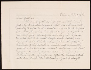 V.W. Peters, letter, 1936.2.9, Echun, Korea, to Father, Rosemead, California, USA