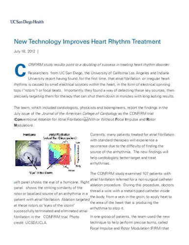 New Technology Improves Heart Rhythm Treatment