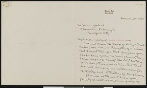 Doris A. Jennings, letter, 1928-12-23, to Hamlin Garland