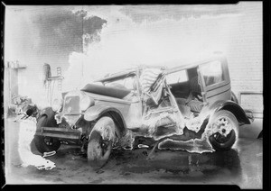 Wrecked Hupmobile, Southern California, 1927