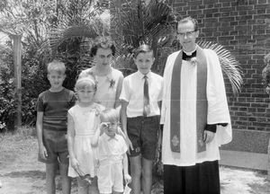Taiwan Lutheran Church/TLC, 1968. Rev. Jørgen Reebirk Hansen & Gerda Emilie Hansen with their 4