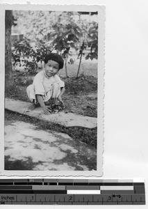 An orphan at Luoding, China, 1937