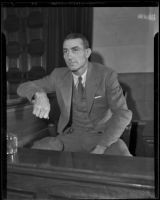 Former baseball star Pete Schneider appears in court, Los Angeles, ca. 1935