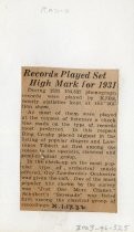 Records Played Set High Mark for 1931