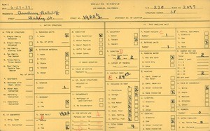 WPA household census for 1922 1/2 DALY ST, Los Angeles