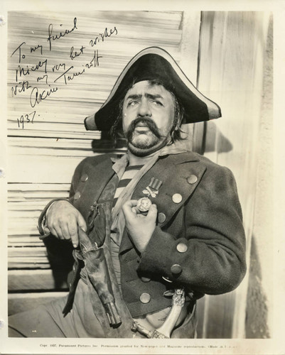 Publicity photo of Akim Tamiroff with dedication to Micky Moore