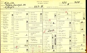 WPA household census for 337 S HOPE, Los Angeles