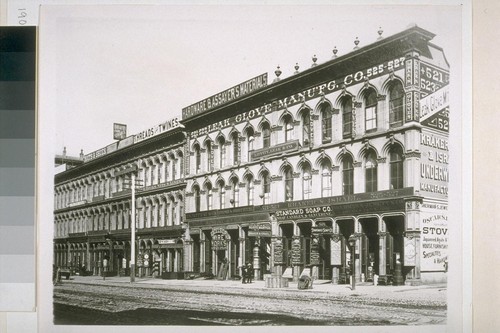 South side of Market between First and Second. Standard Soap Company. Ca. 1890