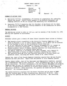 USC Faculty Senate minutes, 1979-01-17