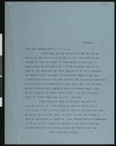 Hamlin Garland, letter, 1916-04-06, to Jasper Ewing Brady