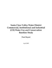Santa Clara Valley Water District Commercial, Institutional, and Industrial (CII) Water Use and Conservation Baseline Study : Final Report