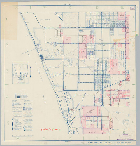 General Highway Map, Los Angeles County, Calif. Sheet 1-D