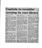 Capitola to consider running its own library