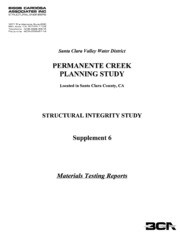 Permanente Creek Planning Study : Located In Santa Clara County, Ca : Structural Integrity Study, Part 3 of 3